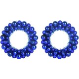 vidaXL Vijenci s božićnim kuglicama 2 pcs Plava 33 x 33 x 7 cm | shoptok.hr