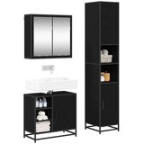 vidaXL Komplet pohištva za kopalnico 3 pcs Črni hrast 65 x 33 x 60 cm | Shoptok.si
