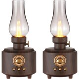 Generic retro namizna svetilka retro bluetooth zvočnik polnilna prenosna nočna lučka brezplamenska led oljna svetilka, (21124727) Cene