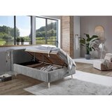 Meise Möbel Siva oblazinjena zakonska postelja z letvenim dnom 140x200 cm Mattis – | Shoptok.si