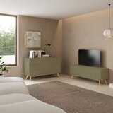 Marckeric Zelena komoda v mat dekorju 140x81x40 cm Campus – | Shoptok.si