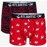 Atlantic Boxer shorts 2GMH-018 A'2 S-2XL red-navy 033 cene