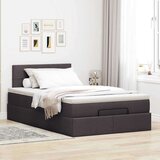 vidaXL okvir za krevet s madraca tamnosmeđi 120x190 cm od tkanine | shoptok.hr