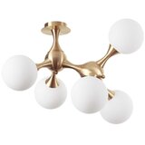 Ideal Lux plafonski luster nodi 5xE14/28W/230V 50x55 cm mesing/bela | Eponuda.com
