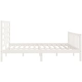  Posteljni okvir bel iz trdne borovine 200x200 cm, (20648497) | Shoptok.si