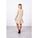 Kesi Dress with a flounce beige | shoptok.hr