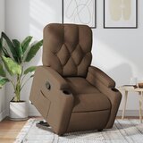 vidaXL naslanjač s funkcijo vstajanja rjavo blago | Shoptok.si