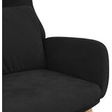  Stolica za opuštanje crna baršunasta | shoptok.hr
