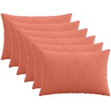  Presvlaka za jastuk 6 pcs HEERLEN Crvena narančasta 30 x 50 cm Slike