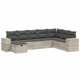  8-dijelni set vrtnih sofa od poliratana s jastucima svjetlosivi | shoptok.hr