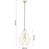 Modern Living viseča svetilka skelleton, zlata, 60 w | Shoptok.si