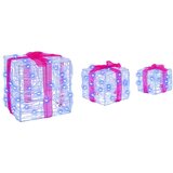 vidaXL Darilna škatla med 60 LED 3 pcs Modra 20 x 20 x 20 cm Akril | Shoptok.si