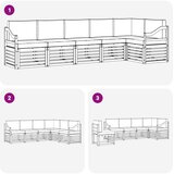  Set vanjskih sofa 6 pcs Bijela i bež 304 x 126,5 x 73 cm | shoptok.hr