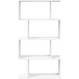 vidaXL Pregrada s knjižno omaro 4-nadst. bela 70x24x129 cm inž. les | Shoptok.si