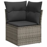  8-dijelni set vrtnih sofa od poliratana s jastucima sivi | shoptok.hr