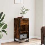  Komoda boja hrasta 35,5x35x76 cm konstruirano drvo i metal | shoptok.hr