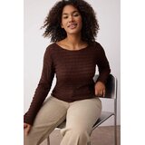 Trendyol Ženska bluza Tbbaw26Af00030, Braon Cene