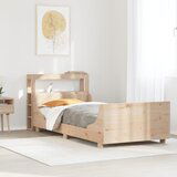Maison Chic Posteljni okvir - Enojna postelja - Postelja za odrasle brez vzmetnice 75x190 cm trdna borovina-J11097, (21762749) | Shoptok.si