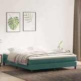  Box spring postelja brez vzmetnico temno zelena 180x210cm žamet, (21793119) | Shoptok.si