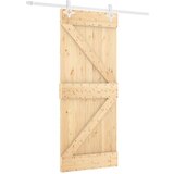Furnova Drsna vrata s kompletom vodil 80x210 cm trdna borovina, (21944875) | Shoptok.si