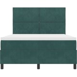 vidaXL Box Spring postelja z vzmetnico temno zelena 140x190 cm žamet, (22051721) | Shoptok.si