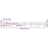  Vrtna ograda s vrhom koplja Čelik 1070x125 cm Crna | shoptok.hr