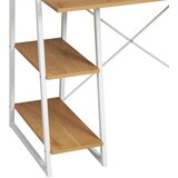 MID.YOU PISALNA MIZA kovina, leseni material bela, barve hrasta | Shoptok.si