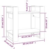 Ormarić za knjige / sobna pregrada 60 x 35 x 57 cm od borovine | shoptok.hr