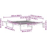  Posteljni okvir s stranskimi omaricami Voskast rjav, (5000084785) | Shoptok.si
