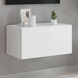  The Living Store Stenska TV omarica z LED lučkami bela 60x35x31 cm - TV Stenska Omarica, (21555588) Cene