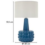 Mauro Ferretti Bijela/plava stolna lampa keramička s tekstilnim sjenilom (visina 51,5 cm) Gress – | shoptok.hr