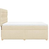  Krevet s oprugama i madracem krem 140x200 cm od tkanine | shoptok.hr
