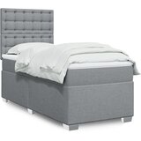 The Living Store Box spring postelja z vzmetnico svetlo siva 90x200 cm blago - Box Spring Postelja, (21519091) | Shoptok.si