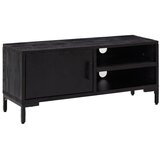 vidaXL TV omarica črna 90x30x40 cm trdna reciklirana borovina, (20594799) | Shoptok.si