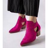 Gemre Pink block-heeled ankle boots Quraishi | ePonuda.com