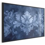  Plakat - Blue Ornament in Cool Shades 42x29.7 Crni okvir | shoptok.hr