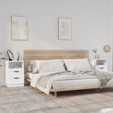 The Living Store Nočna omarica 2 kosa bela konstruiran les - Nočna Omarica, (21434759) | Shoptok.si