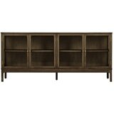 House Nordic Temno rjava vitrina v hrastovem dekorju 180x80x40 cm Zamora – | Shoptok.si