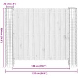  Stup za ogradu 2 pcs Srebrno 20 x 20 x 190 cm Metal | shoptok.hr