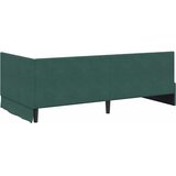  Kutni okvir kreveta Tamnozelena 100 cm x 200 cm Baršun | shoptok.hr