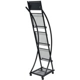  Stalak za Časopise 40x32x131 cm Crni A4 | Eponuda.com