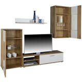 Mömax Dnevni Regal Lido, Barva Hrasta, Bela, Led | Shoptok.si