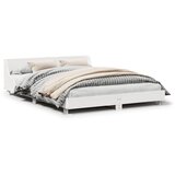 The Living Store Posteljni okvir brez vzmetnice bel 140x190 cm trdna borovina - Posteljni Okvir, (21523480) | Shoptok.si