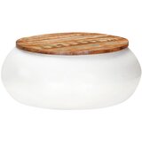  Stolić za kavu bijeli 68x68x30 cm od masivnog obnovljenog drva | shoptok.hr