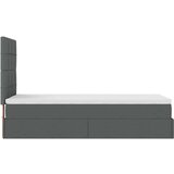 vidaXL Otomanski okvir kreveta s madraca tamnosivi 80x200cm od tkanine | shoptok.hr