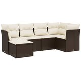 Maison Chic Seti vrtnega pohištva - Vrtna garnitura - Vrtni pohištvo set 6-delna z blazinami rjav poli ratan, (21804937) | Shoptok.si