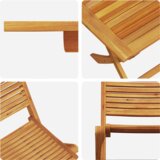 vidaXL 7-delni set vrtne jedilnice trda lesena akacija | Shoptok.si
