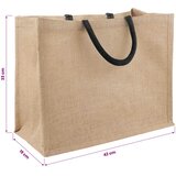  Torbe od jute 5 Prirodna i crna 42 x 33 x 19 cm 100% Jut Slike