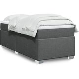 Maison Chic Box spring postelja - Vzmetna postelja z vzmetnico temno siva 90x190 cm blago SL3857, (21901734) | Shoptok.si