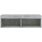 TV ormarić s LED svjetlima siva boja betona 100x30x30 cm | shoptok.hr